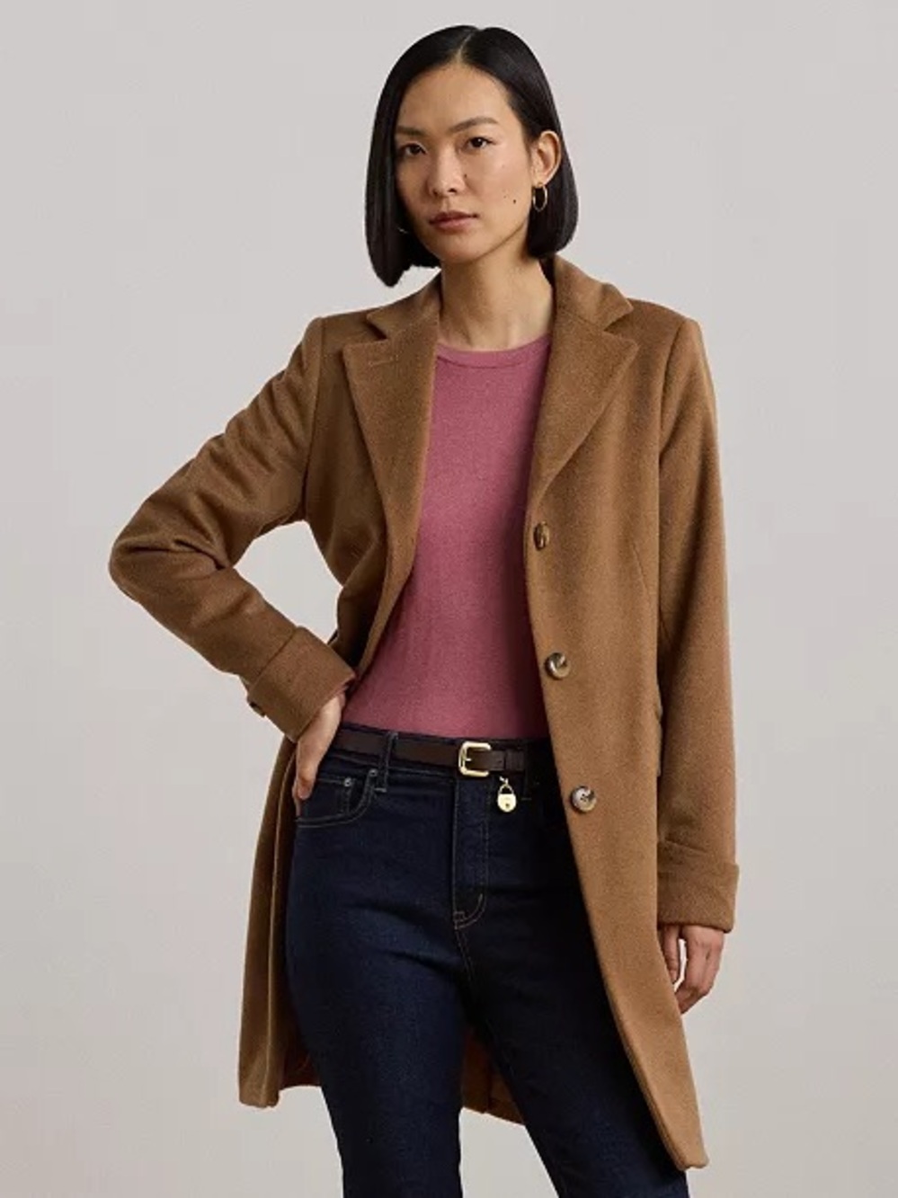Lauren Ralph Lauren Black Label Walker Coat New Vicuna Wool Blend Size 6